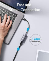 Anker A8313 USB C to Ethernet Adapter, PowerExpand USB C to Gigabit Ethernet Adapter