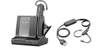 Poly Savi 8245-M + APC-43 Bundle- Headset plus Electronic Hook Switch Cable for Cisco Phones