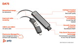 Poly DA75 USB to QD Black Adapter TAA