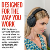 Poly Voyager Surround 80 UC USB-C Headset +USB-C/A Adapter