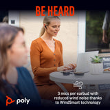 Poly Voyager Free 60+M UC Carbon Black Earbuds +BT700 USB-C Adapter +Touchscreen Charge Case