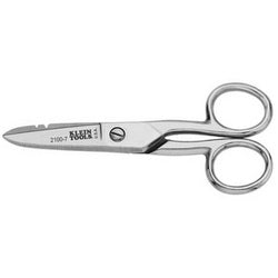 Klein 2100-7 Electrician's Scissors, Nickel Plated